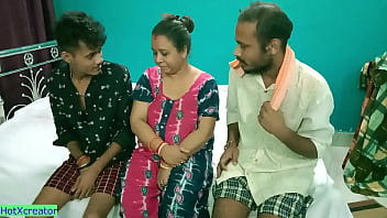 Sizzling Milf Auntie Gets Wild In A Steamy Hindi Threesome Romp