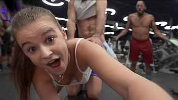 Naughty Teen Gets Busted By Her Boyfriend While Sneaking A Risky Gym Hookup!