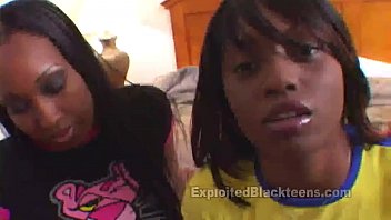 Ebony Beauties Share A Thick White Cock In A Steamy Threesome Scene