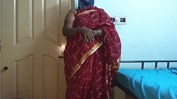 Vanitha’s Forbidden Desire Ignites As She Slips Out Of Her Cherry Red Saree, Teasing Her Hard Nipples And Rubbing Her Shaved Pussy With A Hungry Touch.