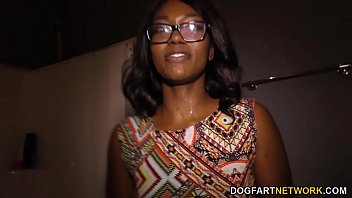 Ebony Skyler Nicole Takes A Massive Cock Deep In Her Tight Ass At The Gloryhole