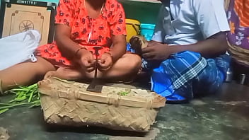 Spicy Tamil Aunty Chops Veggies While Uncle Sneaks In Some Naughty Boob Squeezes