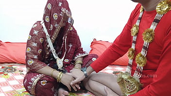 First Time Making Love As Newlyweds, Her Virgin Pussy Getting Stretched By Her Husband’s Cock With Hindi Dirty Talk