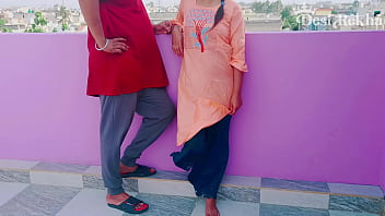 Sneaking A Hard Doggy Style Session With My Sister-in-law On The Terrace, Hindi Moans Filling The Air.
