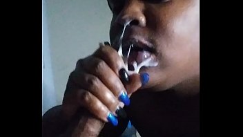 Ebony Bonnet Rouses Her Husband With A Slow, Teasing Suck