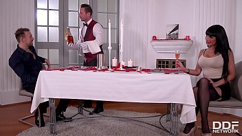 Valentina Ricci, A Long-haired Goddess, Gets Stretched By Two Massive Cocks In Both Her Tight Holes.
